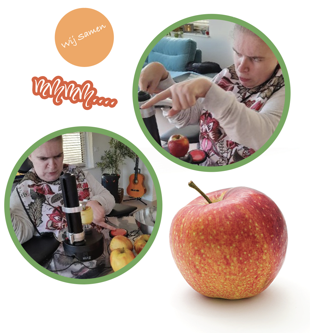 Afbeelding voor nieuwsbericht met titel: Frederique bakt appeltaart bij WijSamen