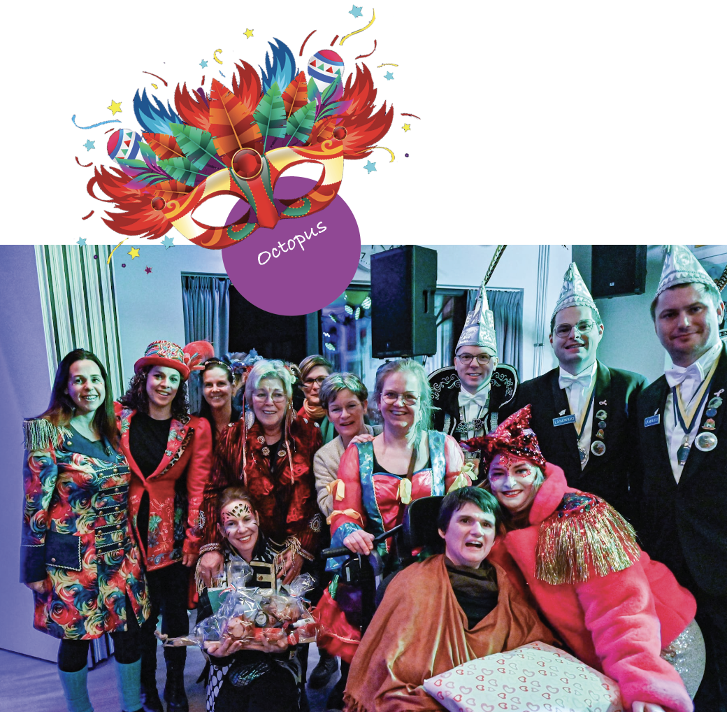 Afbeelding voor nieuwsbericht met titel: Octopus helemaal in carnavalsferen