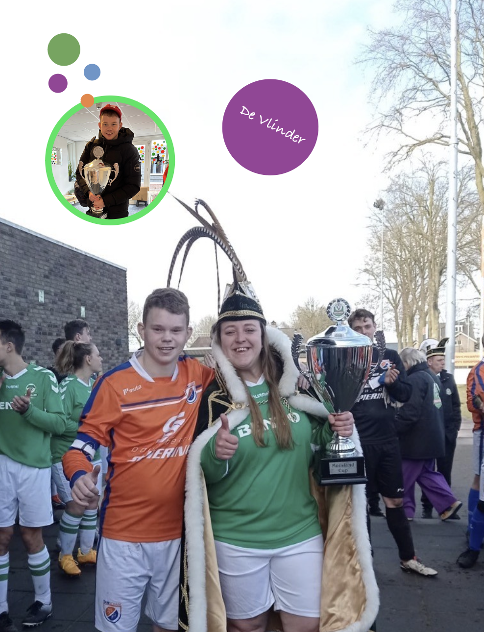 Afbeelding voor nieuwsbericht met titel: Daan van De Vlinder wint voetbalwedstrijd tegen de Raad van Elf