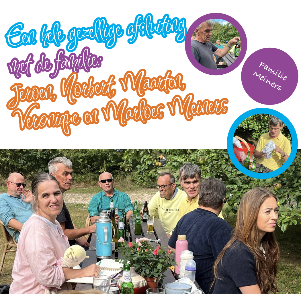 Afbeelding voor nieuwsbericht met titel: Een hele gezellige afsluiting met de familie: Jeroen, Norbert, Maarten,Veronique en Marloes Meiners